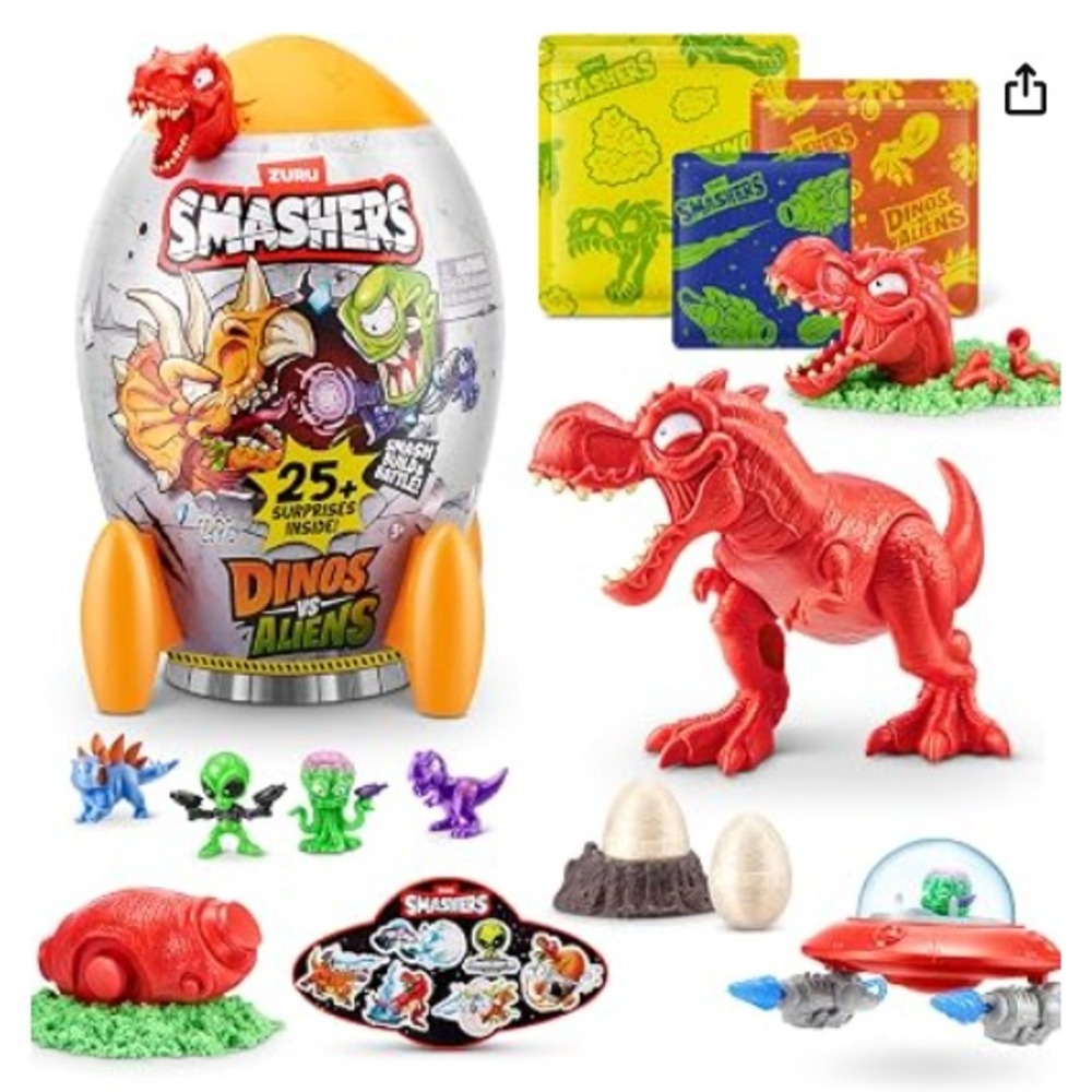 NEW Zuru Smashers Dino vs Aliens Large Dino Egg 12" 25+ Surprises